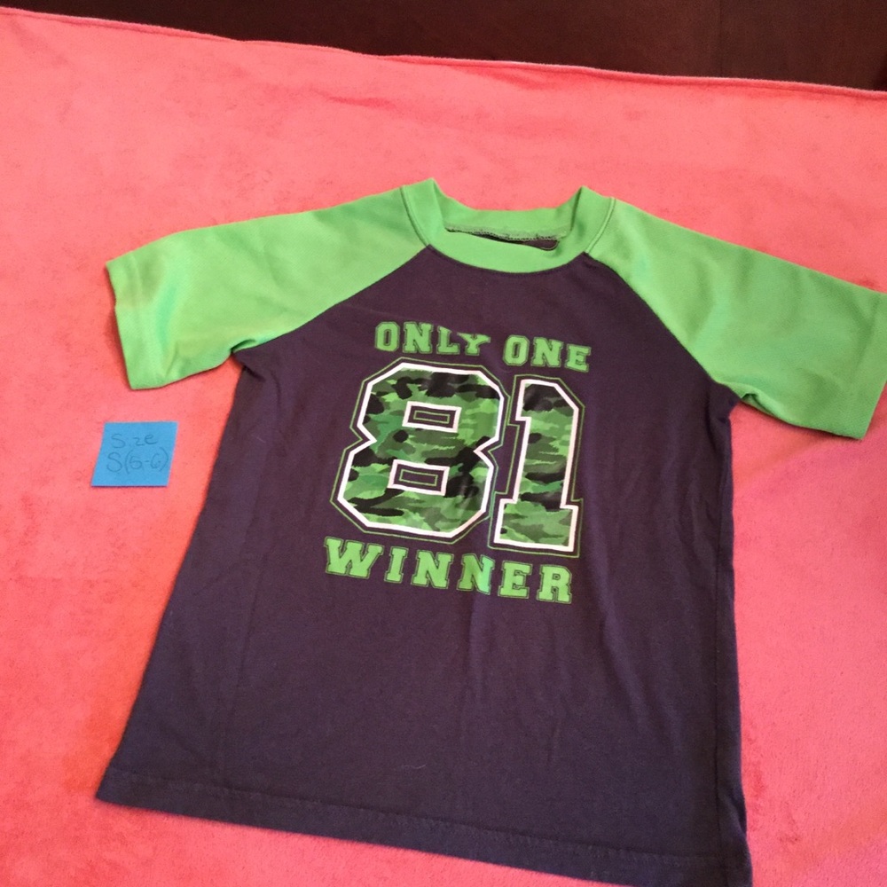 Green and gray sports T-shirt